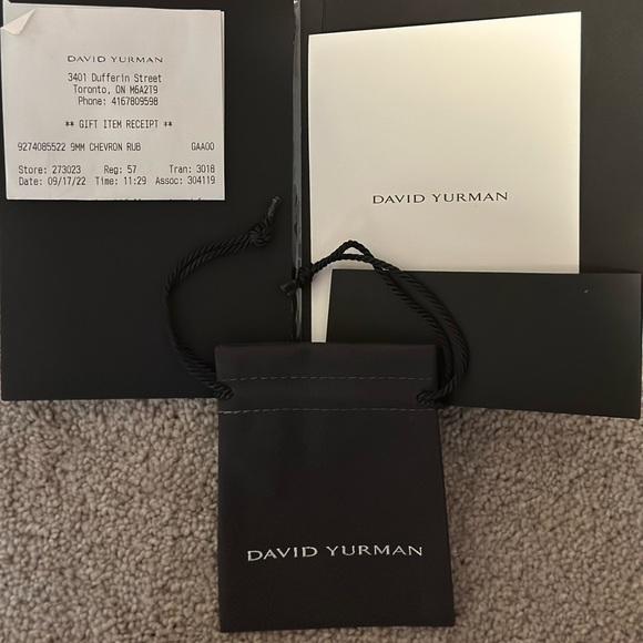 NWT David Yurman CHEVRON BLACK RUBBER BRACELET - Picture 5 of 6